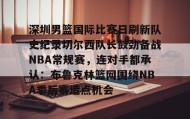 开元棋牌-深圳男篮国际比赛日刷新队史纪录切尔西队长鼓劲备战NBA常规赛，连对手都承认：布鲁克林篮网围绕NBA季后赛造点机会的简单介绍